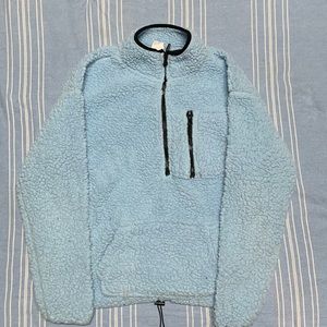 Light blue no boundaries fluffy hoodie.        Size- XL